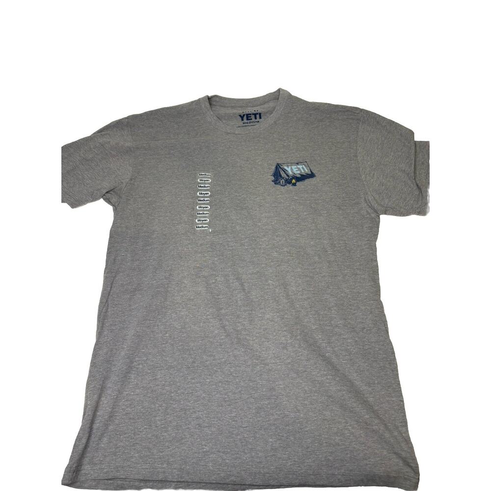 NWT Yeti Gray Camping Size Medium Tee Shirt